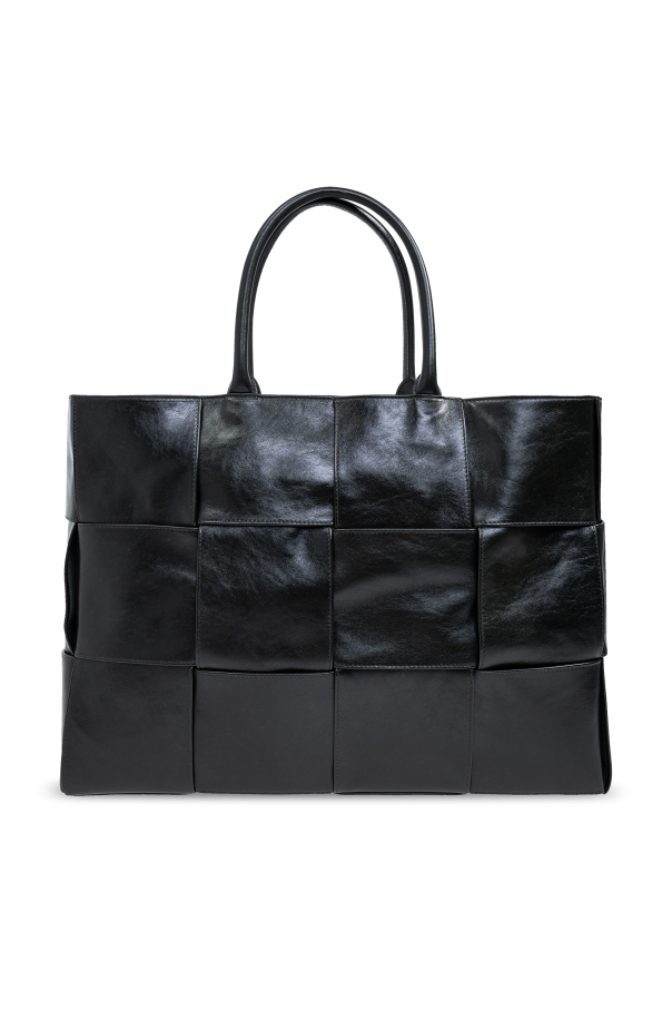 トートバッグ BOTTEGA VENETA OLIVE GREEN LARGE ARCO PADDED SHOPPING BAG BOTTEGA VENETA Arco Large $2900 Olive Padded Tote Bag New